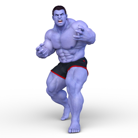 3D CG rendering of a strong manの写真素材