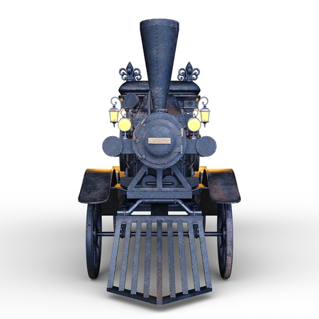 3D CG rendering of Steam Hearseの写真素材
