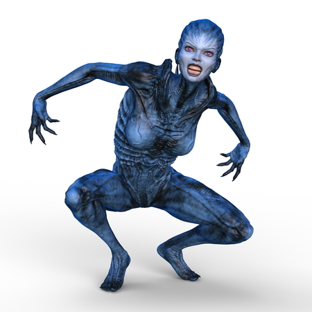 3D CG rendering of alienの写真素材