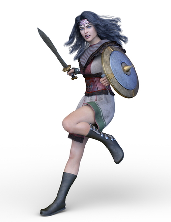 3D CG rendering of Sexy warriorの写真素材