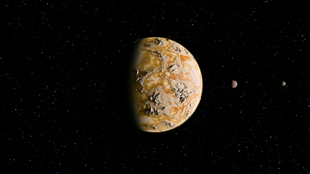 3D CG rendering of Space planet.