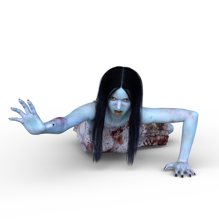 3D CG rendering of Bloodless girlの写真素材