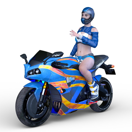 3D CG rendering of Motorbikeの写真素材