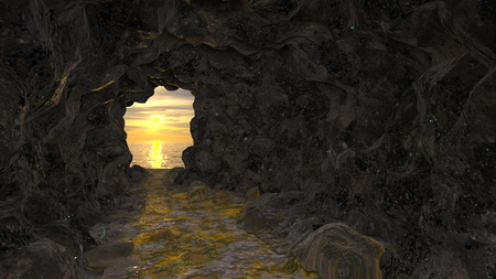 3D CG rendering of Caveの写真素材