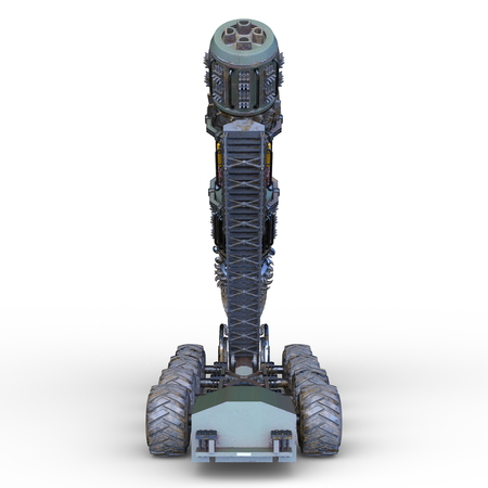 3D CG rendering of Hole digging machineの写真素材
