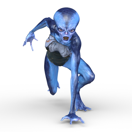 3D CG rendering of alienの写真素材