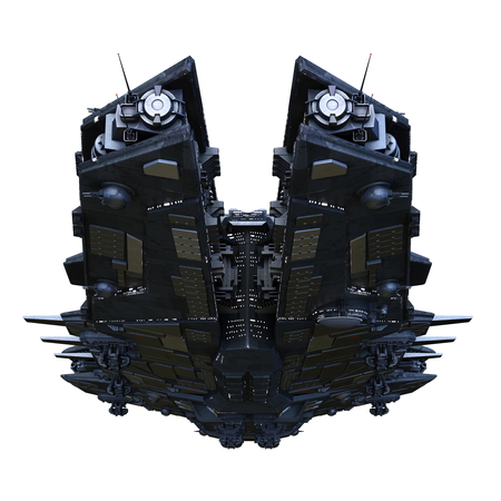 3D CG rendering of space shipの写真素材