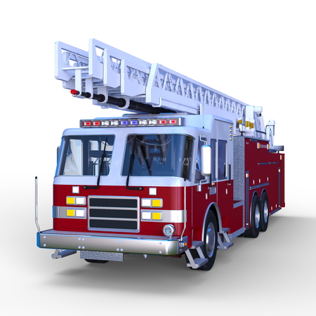 3D CG rendering of double deckerの写真素材
