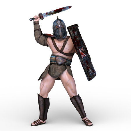 3D CG rendering of Gladiatorの写真素材