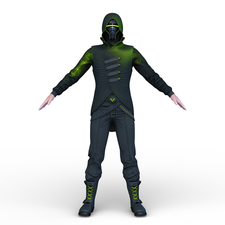 3D CG rendering of dancerの写真素材