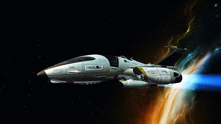 3D CG rendering of space shipの写真素材