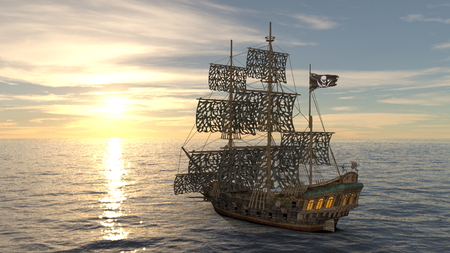 3D CG rendering of space shipの写真素材