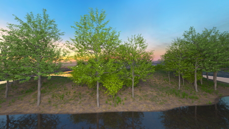 3D CG rendering of superb view