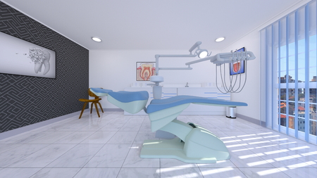 3D CG rendering of Medical spaceの写真素材