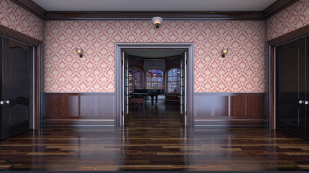 3D CG rendering of music roomの写真素材