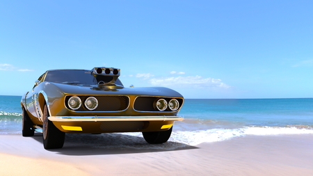 3D CG rendering of Sports Carの写真素材