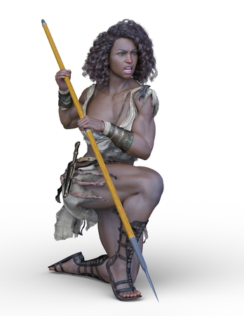 3D CG rendering of Sexy warriorの写真素材