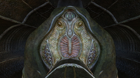3D CG rendering of alien base