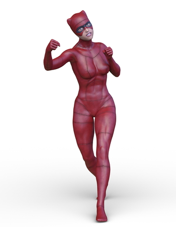 3D CG rendering of heroineの写真素材