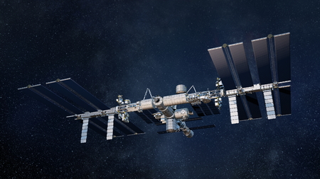 3D CG rendering of Space satellite
