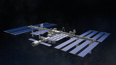 3D CG rendering of Space satellite