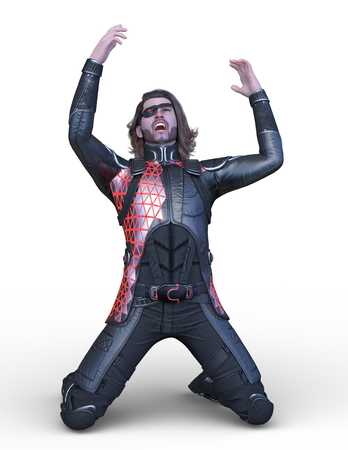 3D CG rendering of heroの写真素材