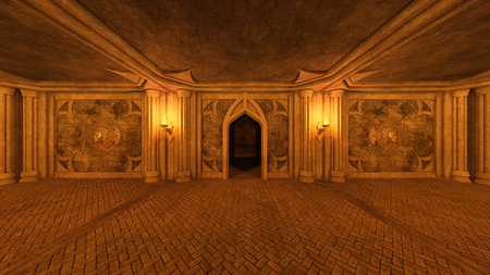 3D CG rendering of ancient ruinsの写真素材