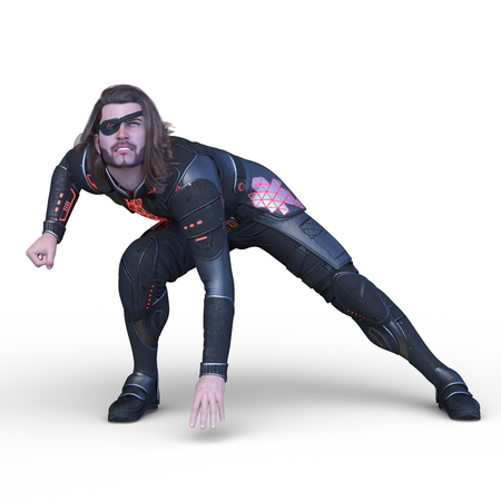 3D CG rendering of heroの写真素材