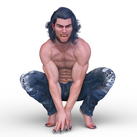 3D CG rendering of strong manの写真素材