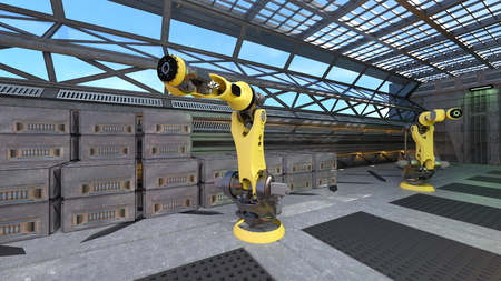 3D CG rendering of Warehouseの写真素材