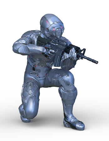 3D CG rendering of soldierの写真素材