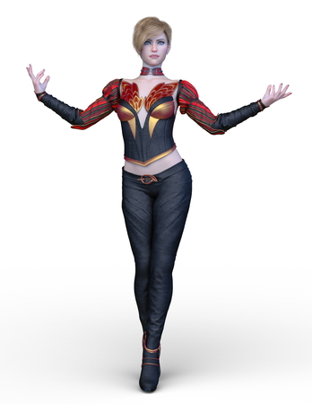 3D CG rendering of Costume womanの写真素材