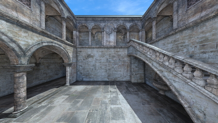 3D CG rendering of Castleの写真素材