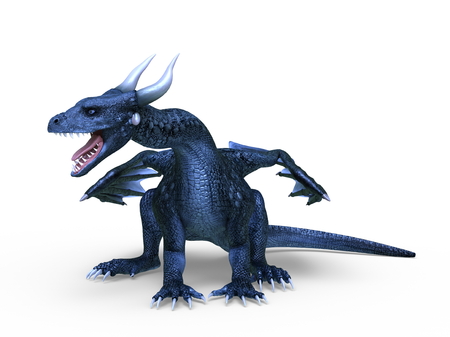 3D CG rendering of Flying Dragonの写真素材