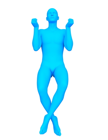 3D CG rendering of blue manの写真素材