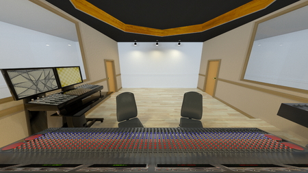 3D CG rendering of Recording studioの写真素材