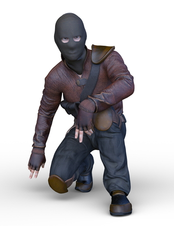 3D CG rendering of Masked manの写真素材
