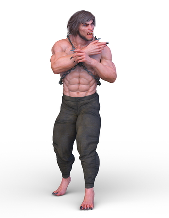 3D CG rendering of strong manの写真素材