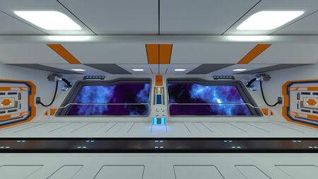 3D CG rendering of space station