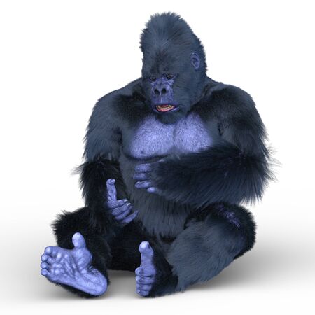 3D CG rendering of gorillaの写真素材