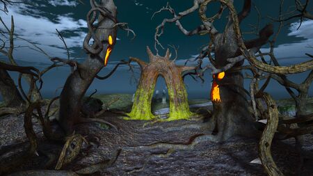 3D CG rendering of halloween