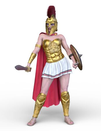 3D CG rendering of Sexy warriorの写真素材