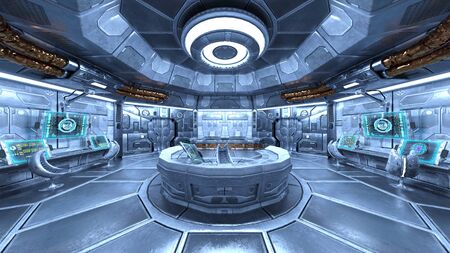 3D CG rendering of technology space