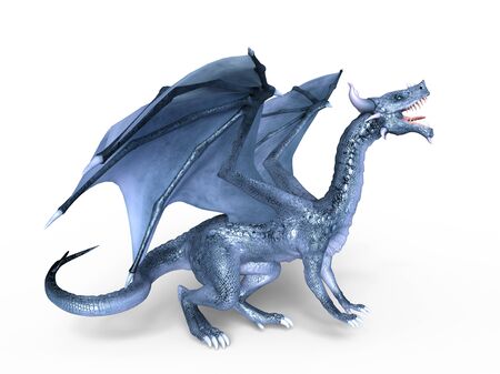 3D CG rendering of Flying Dragonの写真素材