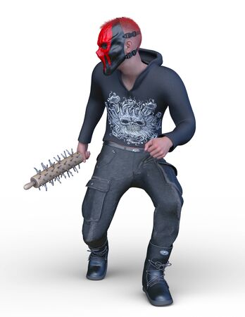 3D CG rendering of Masked manの写真素材