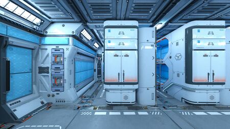 3D CG rendering of technology spaceの写真素材