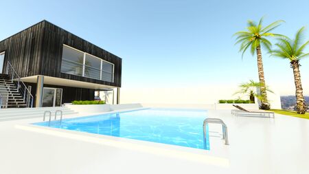 3D CG rendering of residenceの写真素材
