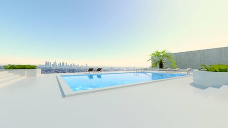 3D CG rendering of residenceの写真素材