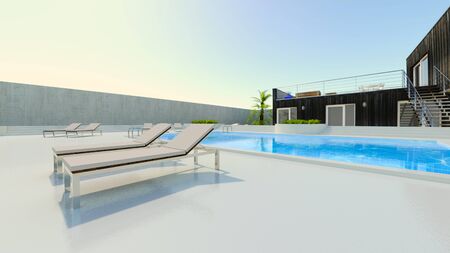 3D CG rendering of residenceの写真素材