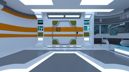 3D CG rendering of technology space
